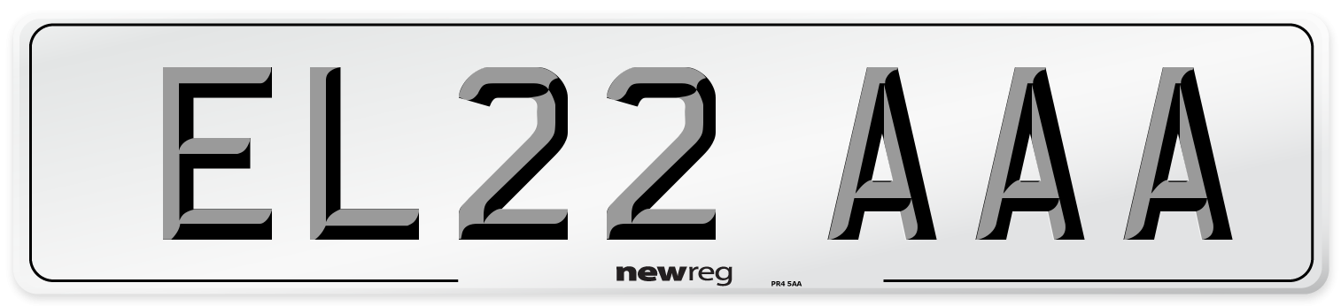EL22 AAA Number Plate from New Reg
